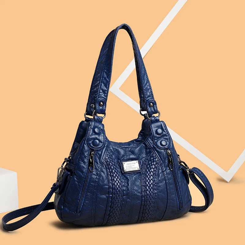 Sac à main en cuir pour femme, sacs initiés, sac à bandoulière en peau de mouton véritable, sac messager, fourre-tout pour mamans, mode