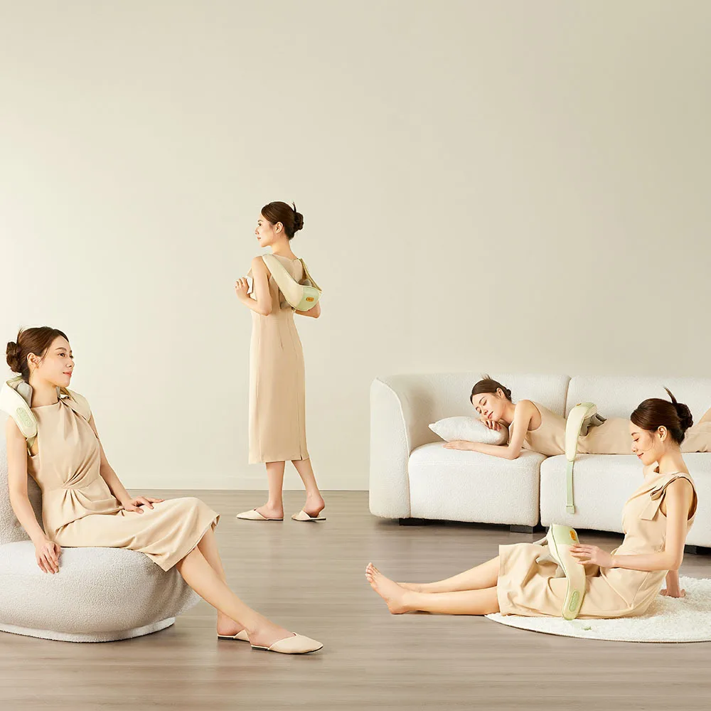 Massager AMQ-T30D5 Waist Back Cervical Massager Neck Kneading Trapezius Hot Compress dredging