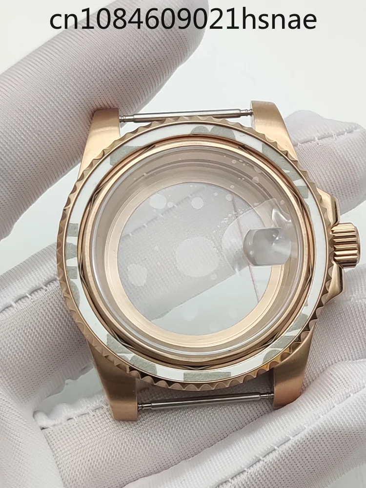 Stainless steel rose gold case, modified watch accessories, mechanical case NH35NH36 movement