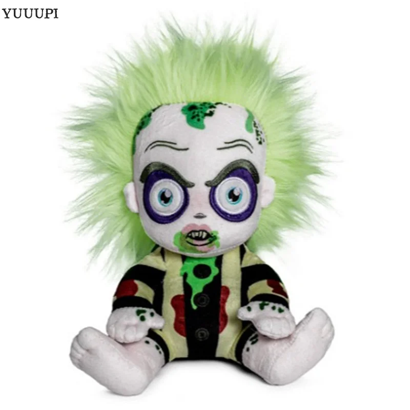 Beetlejuice 2 Plush Beetlejuice in Striped Suit Plush Funny Horror Game Peripheral Doll Halloween  Home Decor Kids Birthday Gift