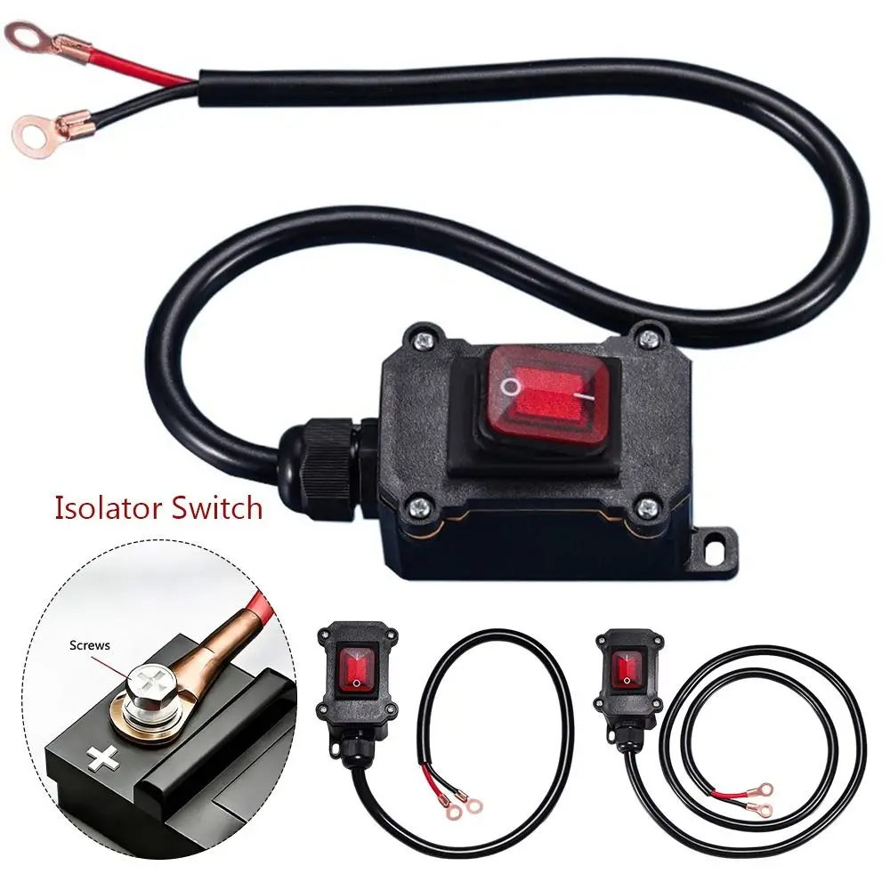 

12V Battery Disconnect Switch Waterproof Pure Copper Power Cut Off Switch Dustproof Heavy Duty Car Battery Switch Boat