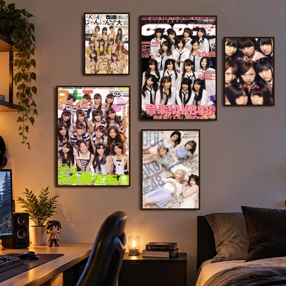 Group K-Pop AKB48 Poster HD Waterproof PP Self Adhesive Aesthetic Bedroom Dorm Gaming Room Home Decor Gift - view 3