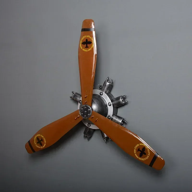 

Retro Large Airplane Propeller Metal Wall Decor, Crafts for Cafe, Bar, Restaurant, High-Quality Kids Room Hanging Decoration