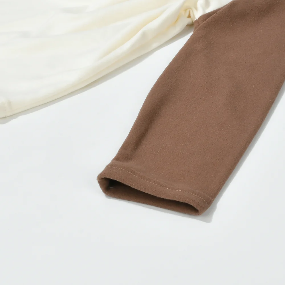 جديد الأطفال طويلة الأكمام الكرتون طباعة كتلة اللون قميص لطيف جولة الرقبة الأساسية تي شيرت للأطفال الكورية نمط الخريف الشتاء الأعلى #3