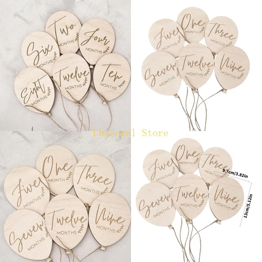 e7ce-ユニークな木製ベビーマイルストーンサイン木製ベビーマイルストーンカード装飾的な新しい親のための成長の瞬間を記録する