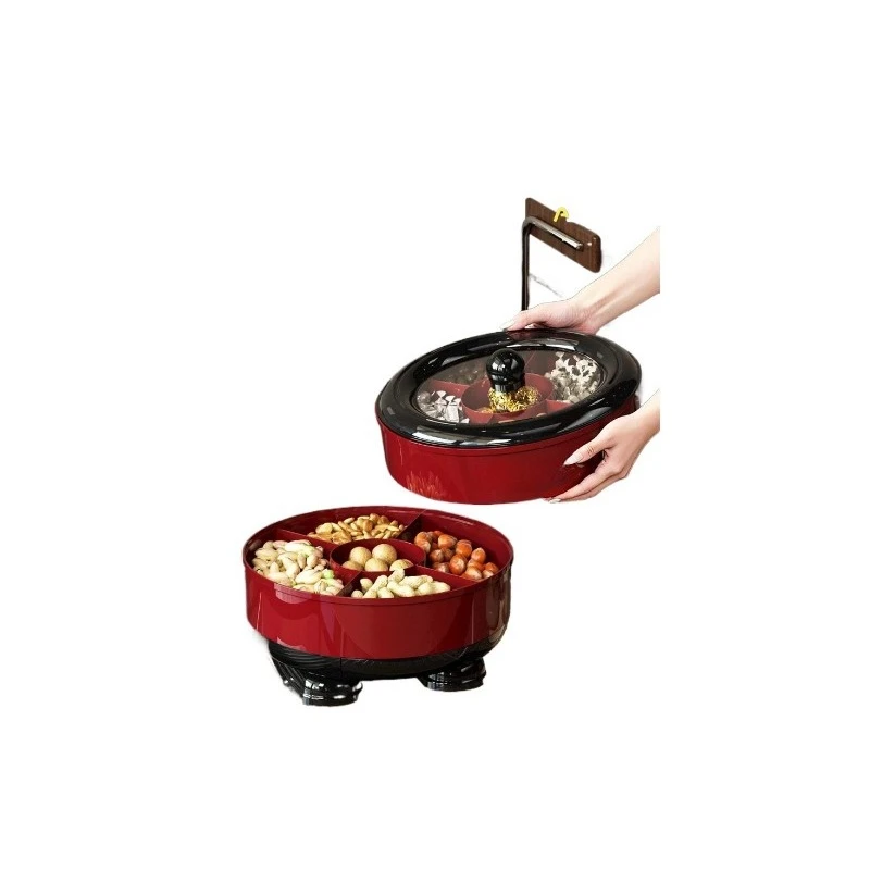 Divided Snack Tray with Lid, 5-Compartment for Nuts and Candies