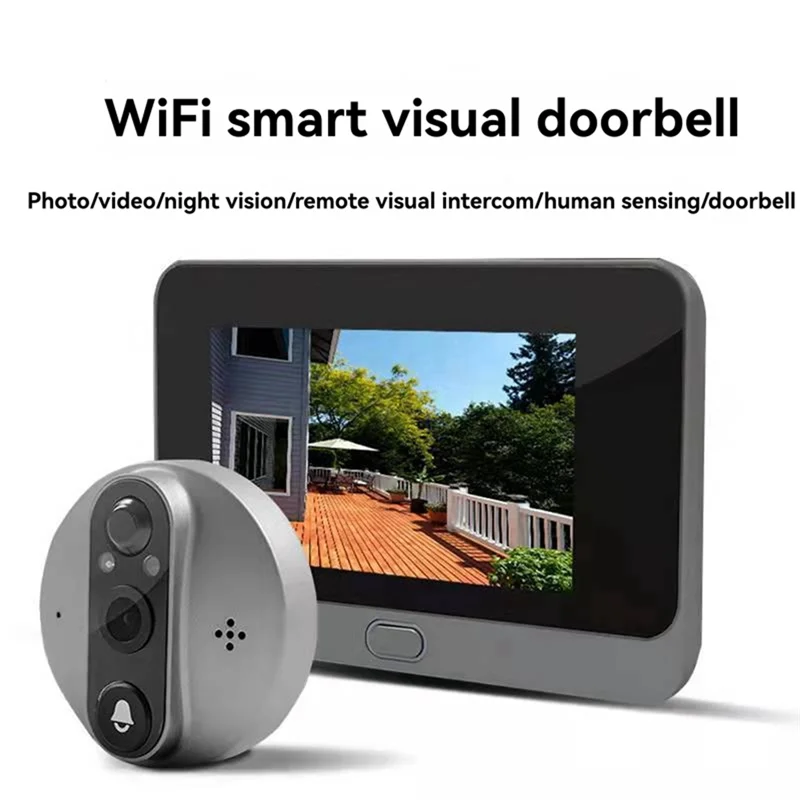 

A15F-Tuya Wifi Smart Cat Eye Doorbell Monitoring 3MP Camera 140° Wide Angle Electronic Cat Eye Observer