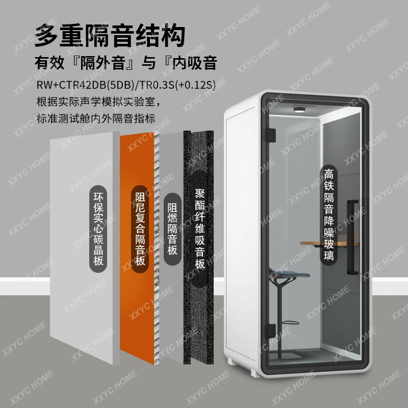 كابينة عزل الصوت، استوديو تسجيل منزلي، مجموعة طبلة، تيار مباشر داخلي، كابينة نوم صامتة، كشك هاتف #3