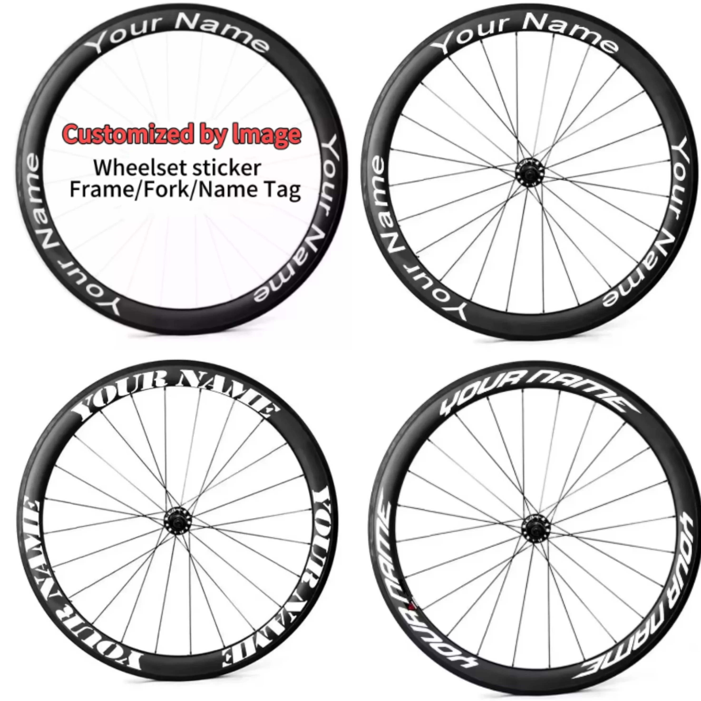 

Custom Name Wateproof Reflective Mountain Bike Road Bike Wheel Group Frame Sticker Custom Wheel Group Sticker