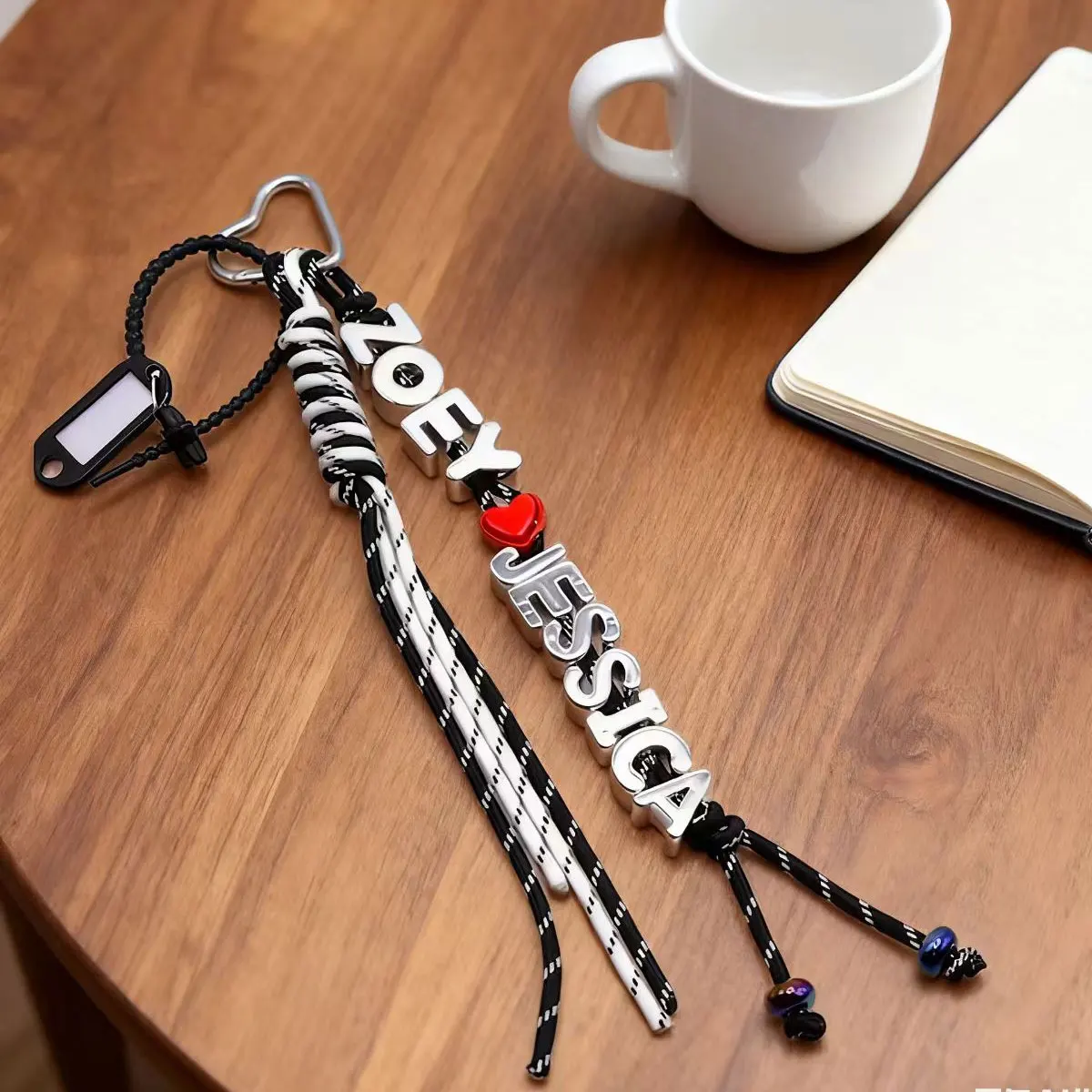 Customized Silver Letter Bag Pendant, Special Gift