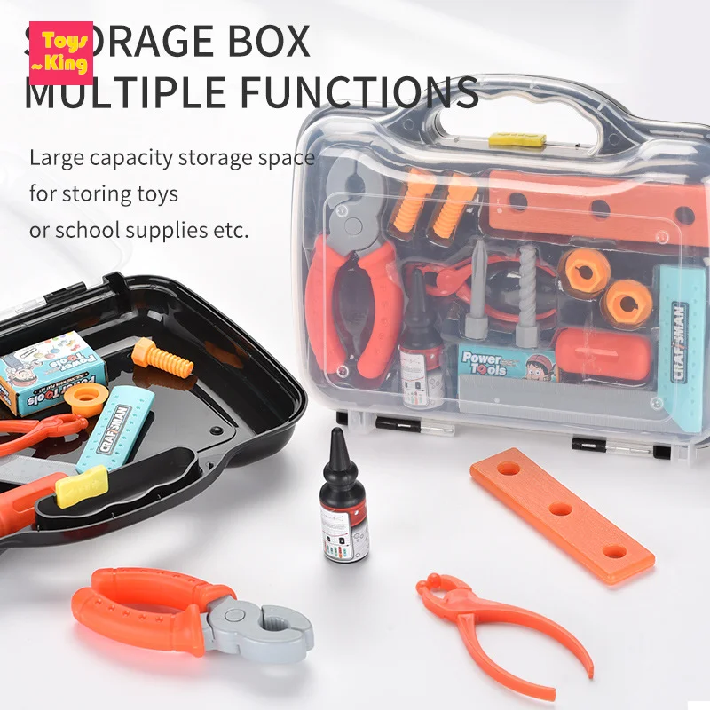 DIY 어린이 나사 공구 조립 장난감 키트 휴대용 보관 상자 실습 게임 어린이 상호작용 남자아이 두뇌 훈련 활동