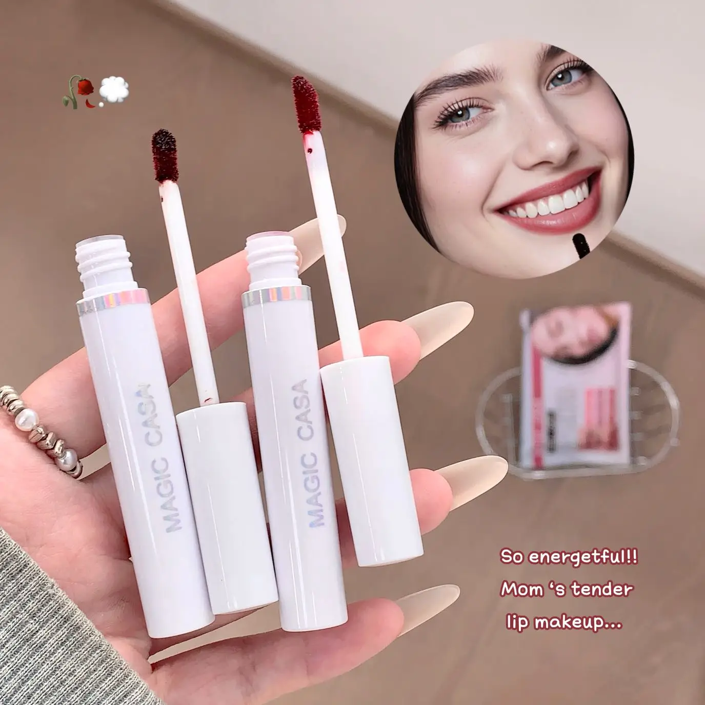 MAGIC CASA esmalte de labios desgarro juego de seis piezas tinte mate brillo de labios máscara de labios de larga duración impermeable sin decoloración