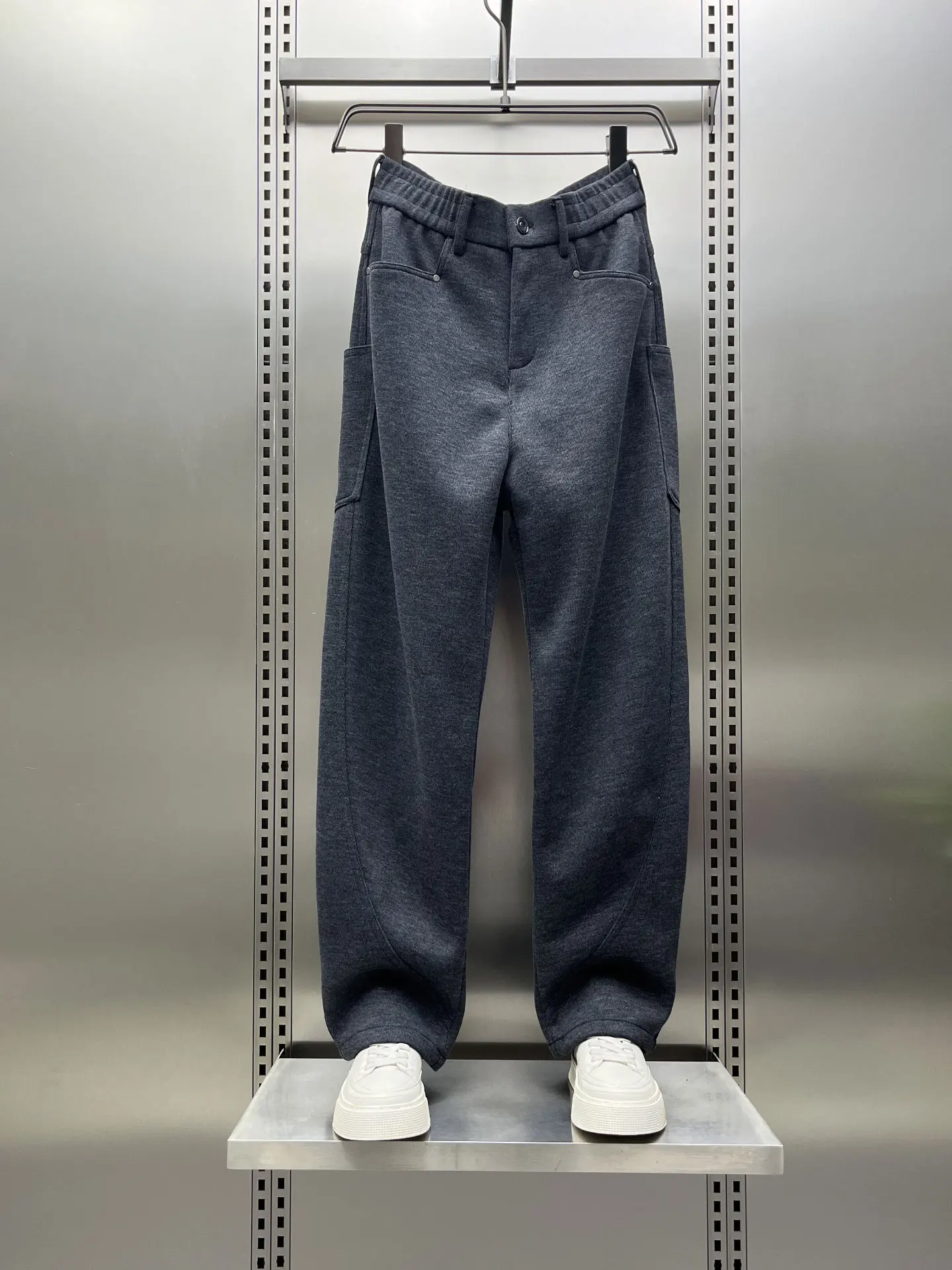 

Men's Casual Thiened Knife Straight Leg Pants Autumn Winter New Sle Faionable American Wide Leg Long Trousers