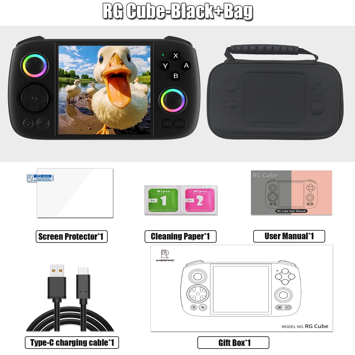 GAMINJA ANS13 Console de jeu vidéo Portable rétro plus de 15000 jeux Linux intégré écran IPS de 4.0 pouces Console de jeu de poche Portable  44