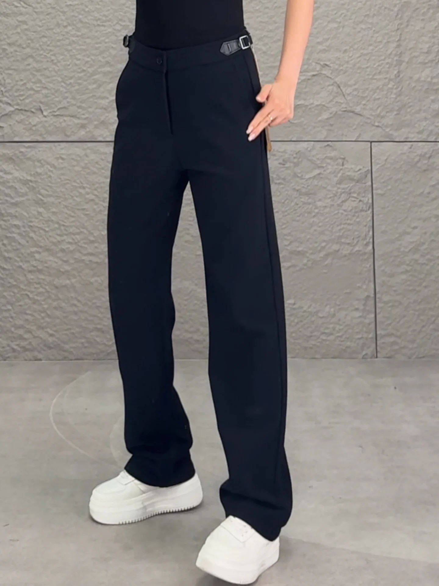 

Простые и стильные повседневные брюки прямого кроя для мужчин и женщин, высокое качество, модные, новые, зимние.