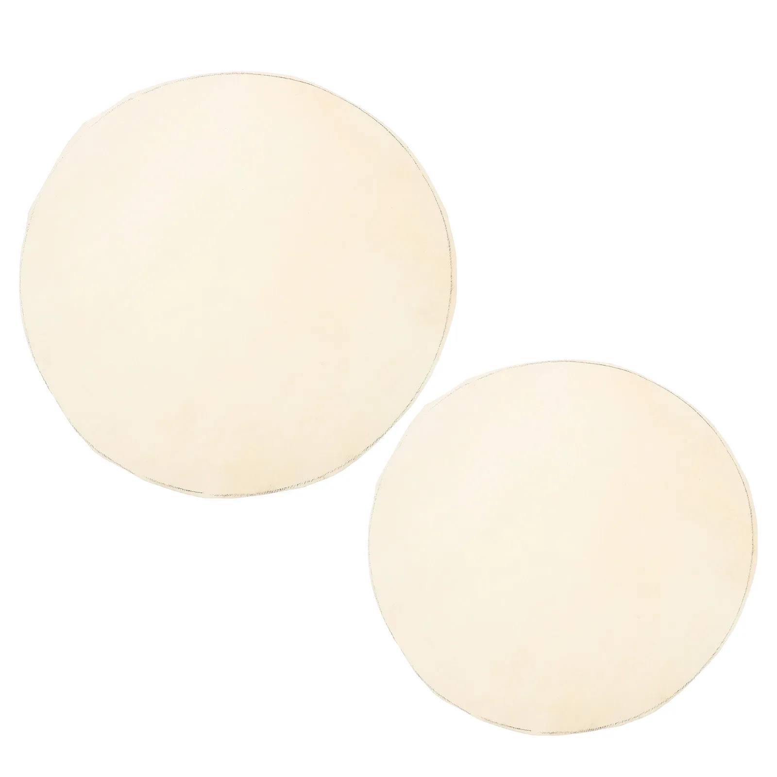 2Pcs Drum Skin Replacement Goat Natural Treated African Hand Drum Head Part Percussion Repair Accessory