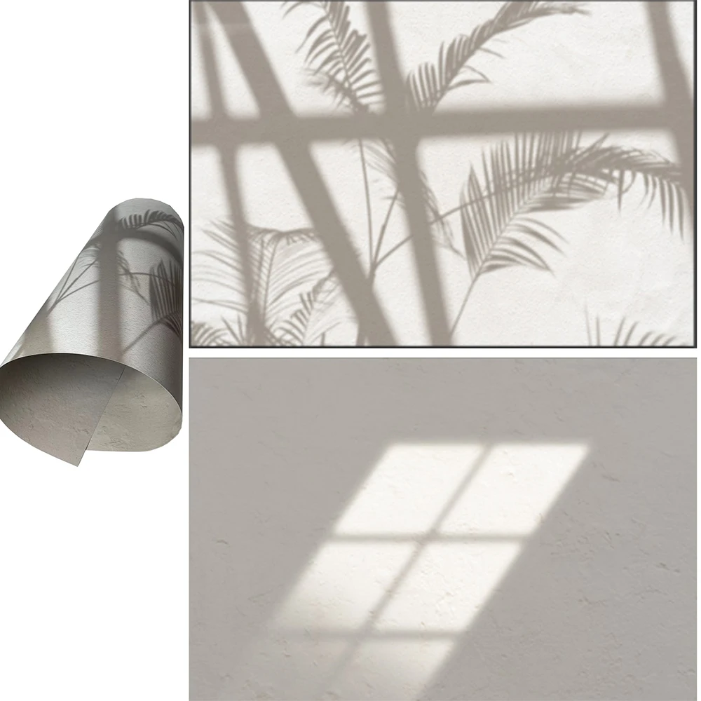 Big Size 57x87CM 3D Printing Palm Shadow Sunshine Window Water double sides White wall BackgroundS For Camera Photo Studio