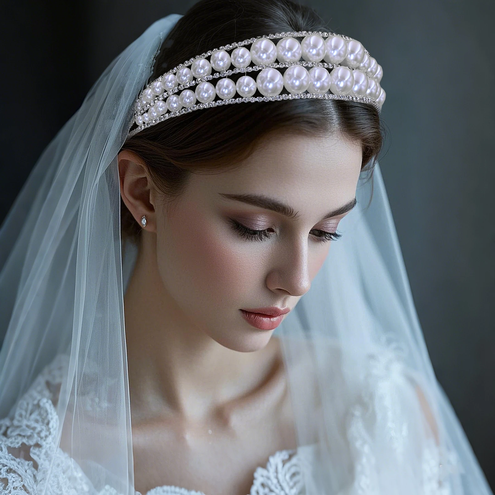 

YouLaPan Extremely Simple Style Bridal Wedding Pearl Headband Handmade Fashionable Ladies Banquet Daily Hair Accessories HP400