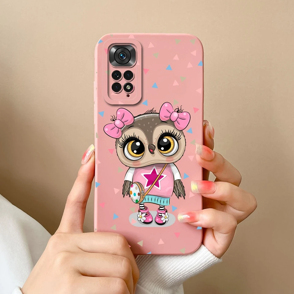 For Xiaomi Redmi Note 11 Note 11S 4G 5G Case Cute Astronaut Cat Silicone Liquid Shockproof For Redmi Note11 Note11 S Shell Coque