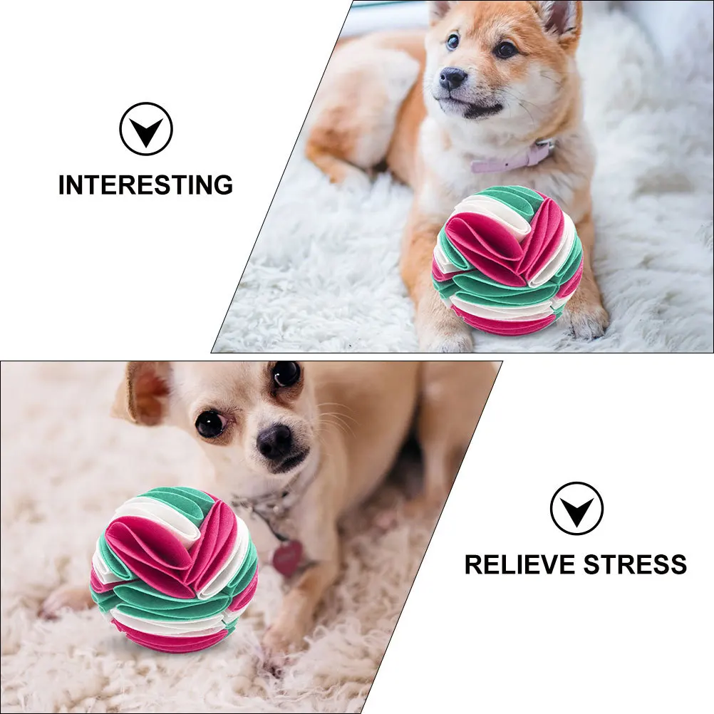 

Pet Sniff Ball Dog Chewing Resistant Slow Feeder Puzzle Plaything for Anxiety Reduction Training Entertainment Game