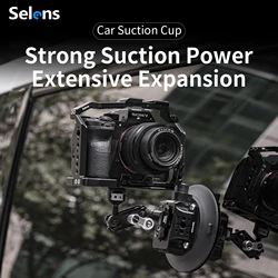 Selens 3/4.5/6 inches Car Suction Cup Strong Suction Power DSLR Camera Car Suction Cup Gimbal Stabilizer Photography Accessories