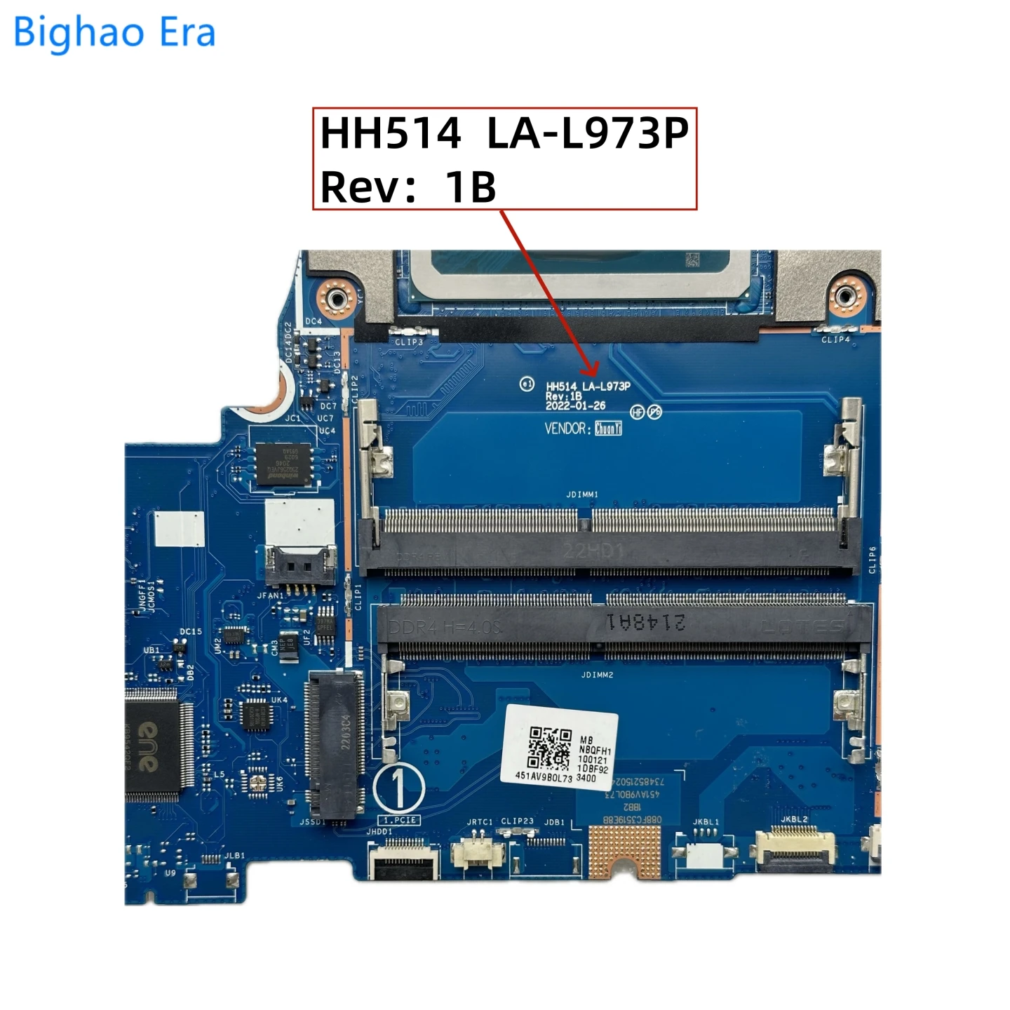 HH514 LA-L973P For Acer Nitro AN515-58 Laptop Motherboard With i5-12500H i7-12700H CPU RTX3050 4GB-GPU NB.QFH11.001 NB.QFH11.002