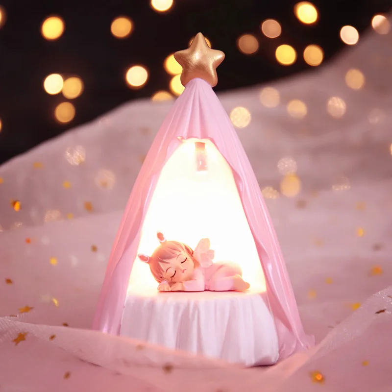 

Annie Baby Sleeping Tent Night Light Star Girl Heart Room Decoration Birthday Gift Bedroom Decoration Home Decoration Accessorie