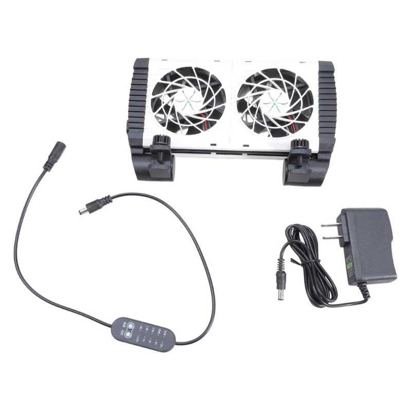 Aquariums Cooling Fan for Fishtanks Low Noise Energy Saving Chiller Aquatic Air Cooler HumidityReducer Chiller System