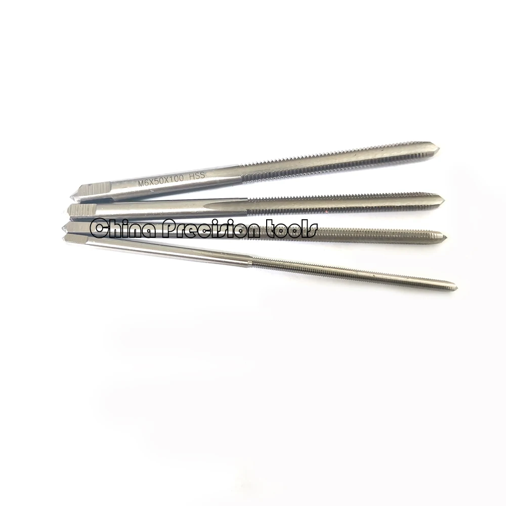 HSS Long handle Shank Tap extended Thread M3 M4 M5 M6 M8 100MM 40MM 50MM Thread Length Straight Flute taps for Deep hole