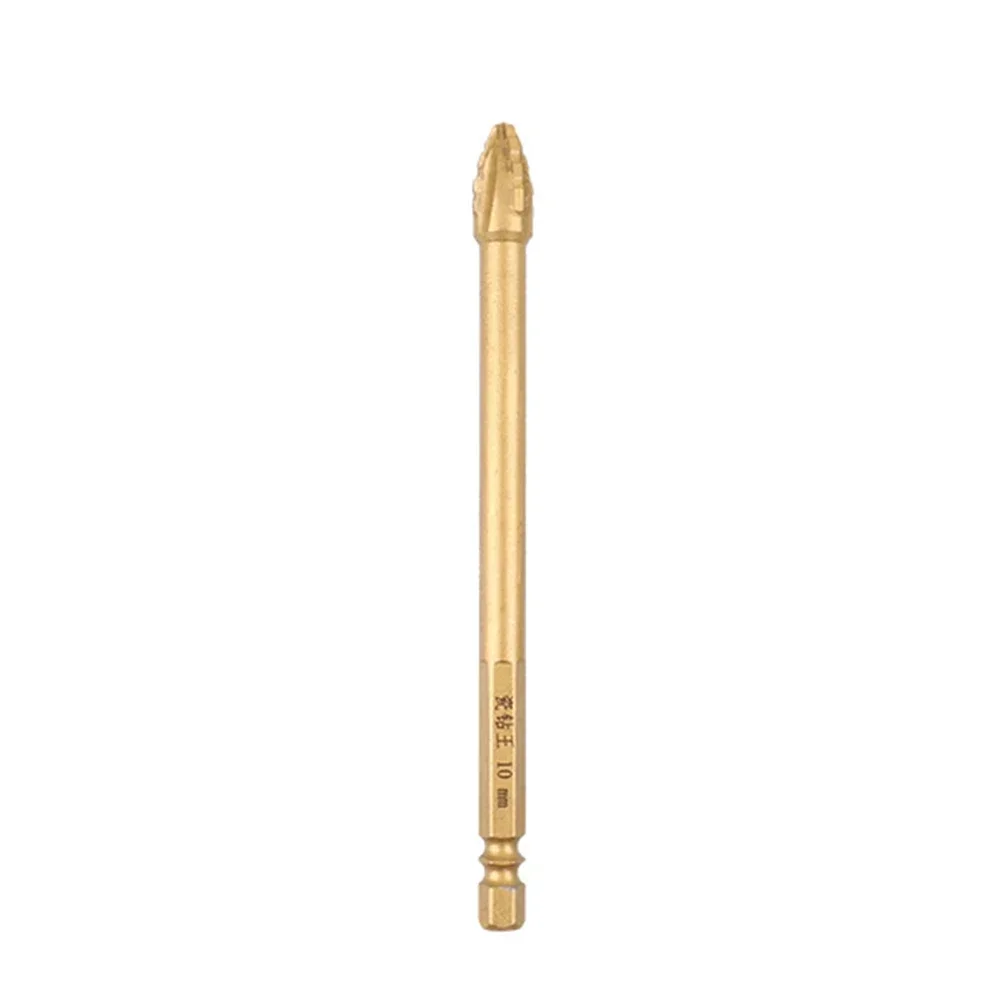 Glass Drill Bit Four-Blade Drill Bit Heat Dissipation Keen-edged Multiple Sizes Sawtooth-shaped Design Wear-resistant