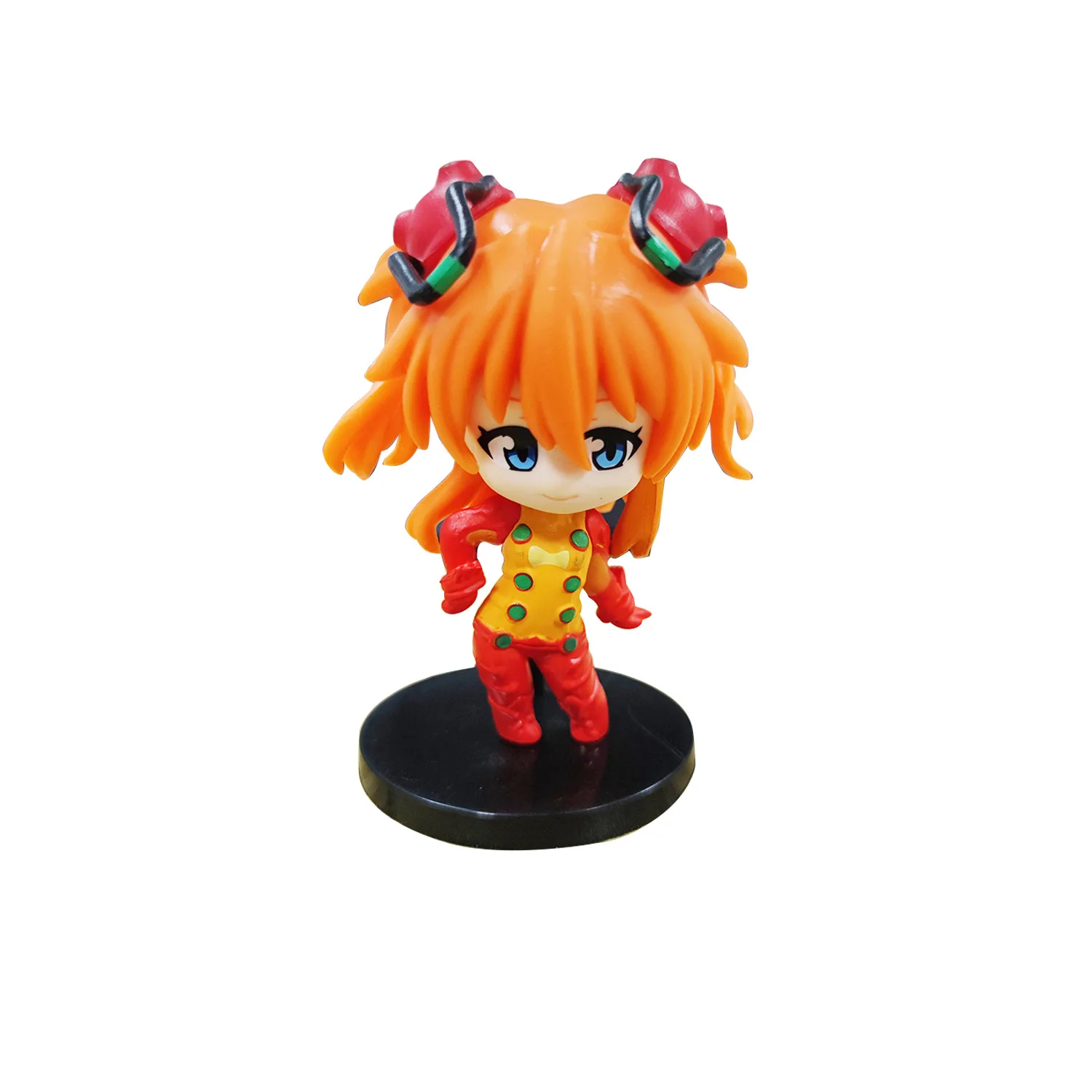 1Pcs Random Style 10CM 2023 Anime NEON GENESIS EVANGELION EVA Asuka Ayanami Rei Q version Kawaii Figure PVC Model Toys Doll Gift