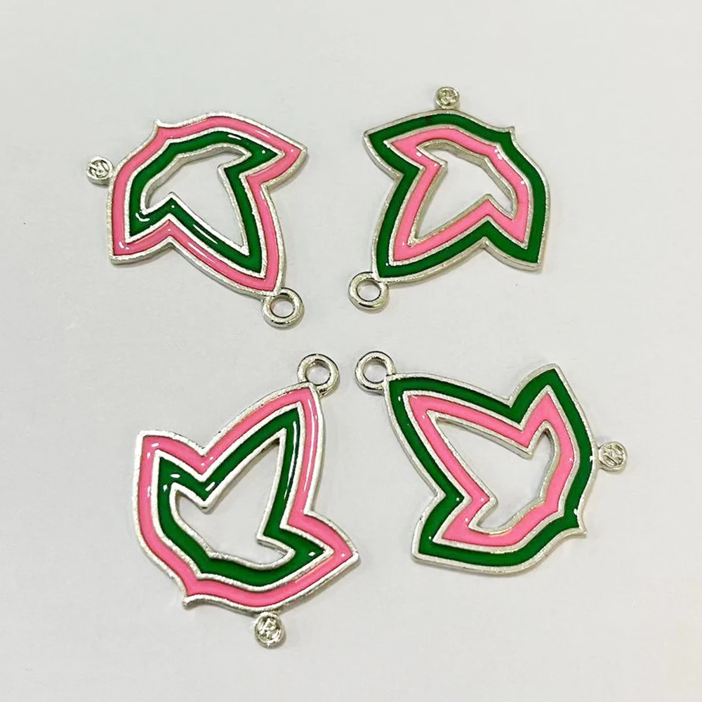 10pcs Pink & Green Sisters Jewelry Ivy Pendant