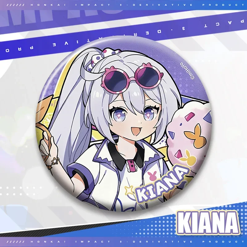 Anime Badge Honkai Impact 3 Elysia Bronya Zaychik Kiana Kaslana Raiden Mei Seele Vollerei