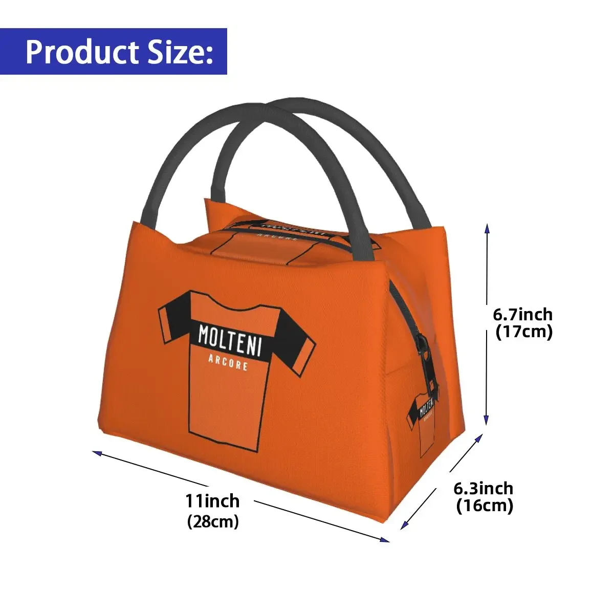 Colección de camisetas retro - Molteni Bolsas de almuerzo con aislamiento Bento Box Bolsa de almuerzo Bolsas de picnic Bolsa térmica más fresca para mujeres y niños