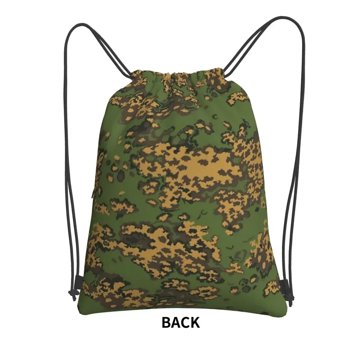 Russian Woodland Camouflage Portable Backpacks Drawstring Bag Casual Drawstring Bundle Pocket Book Bags For School Students