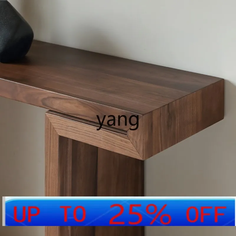 

LMMBlack Walnut Entrance Table Minimalist Entrance Terrace Entrance Hotel Corridor Flat Head Strip Case