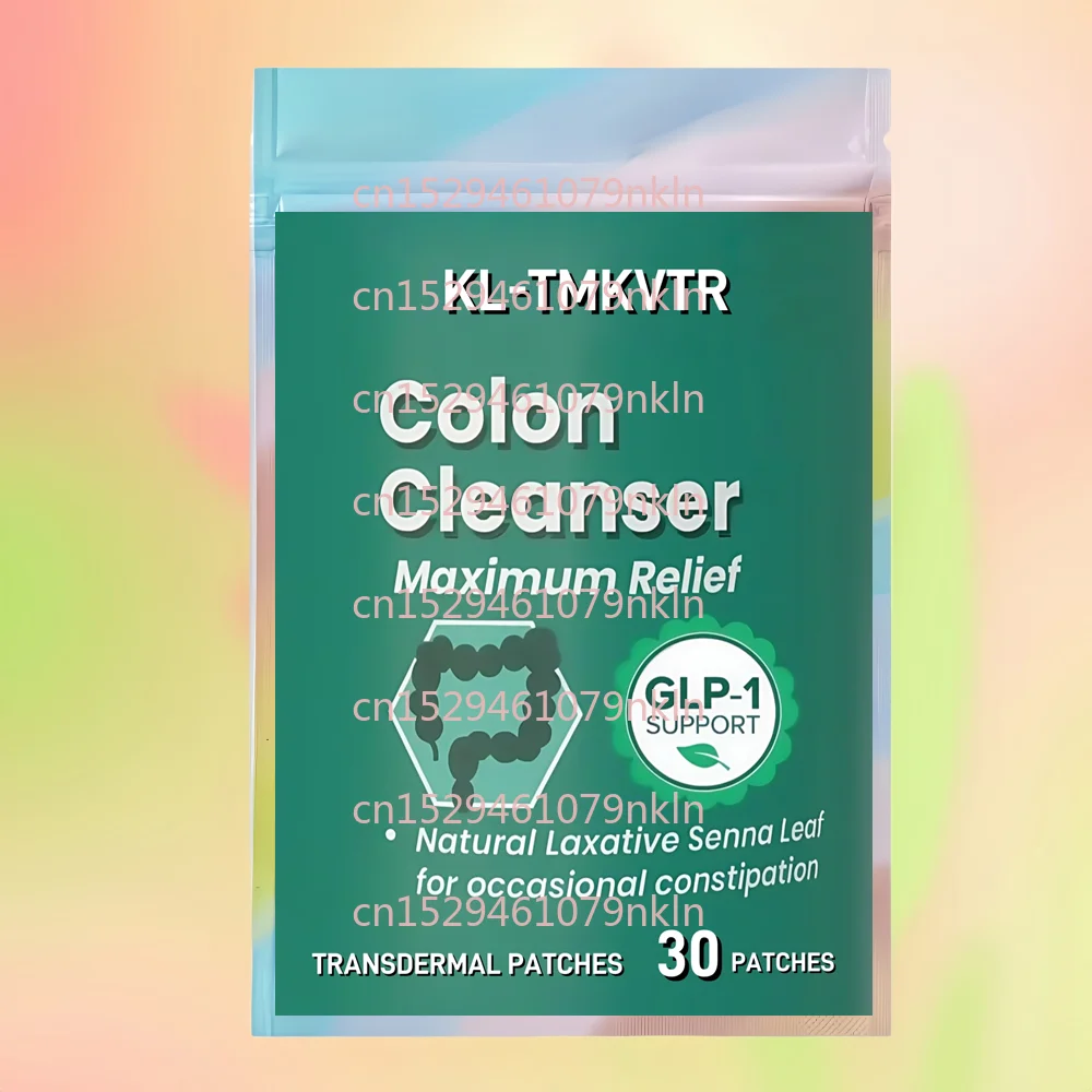 

30 пластырей для очищения кишечника Max Relief с листьями сенны и поддержкой GLP-1 для детоксикации, очищения и здоровья кишечника