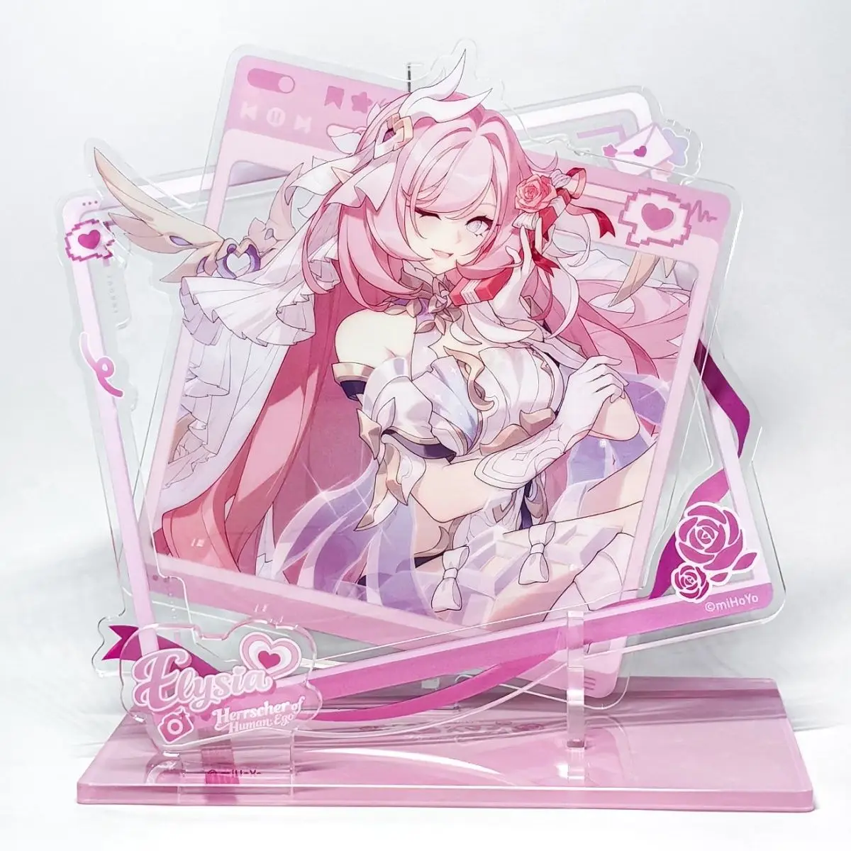 Picture 3: Anime Honkai Impact 3 Elysia Acrylic Stand Model Plate Acrylic Character Ornament Plate Desk Decor Standing