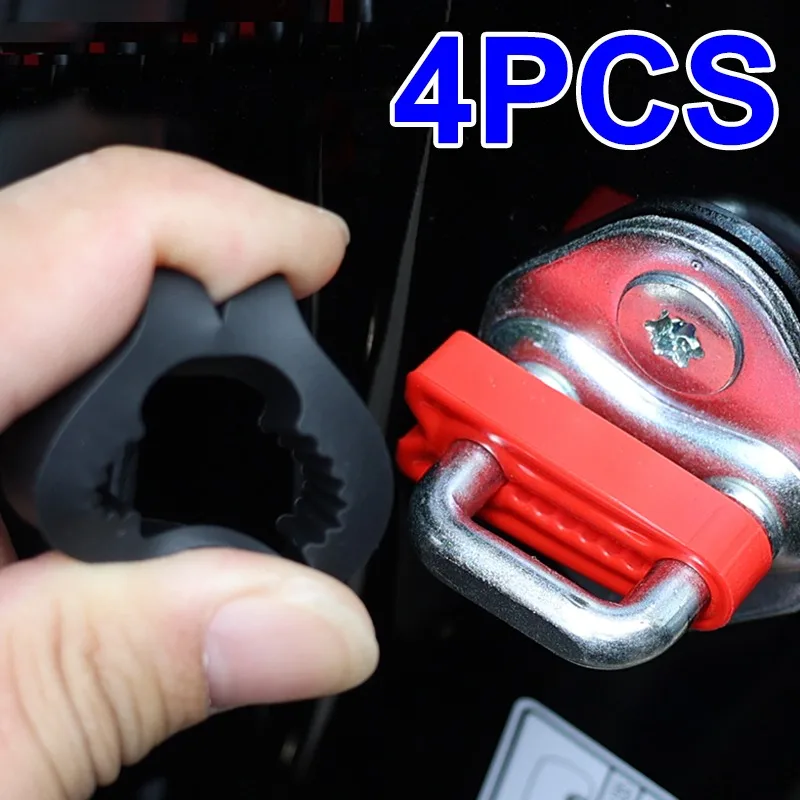 4pcs Car Door Lock Shock Absorber Pad Anti Rattle Noise Reduction Buffer Cushion Cover Door Lock Shock Protection Clips