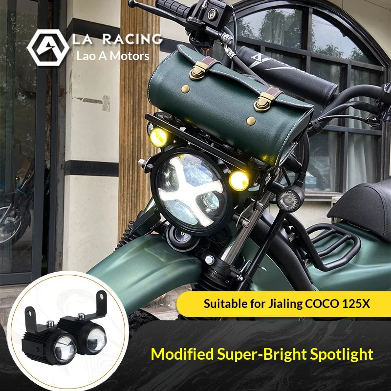 【Premium】For  Jialing COCO 125X motorcycle modification spotlights, no damage installation auxiliary light
