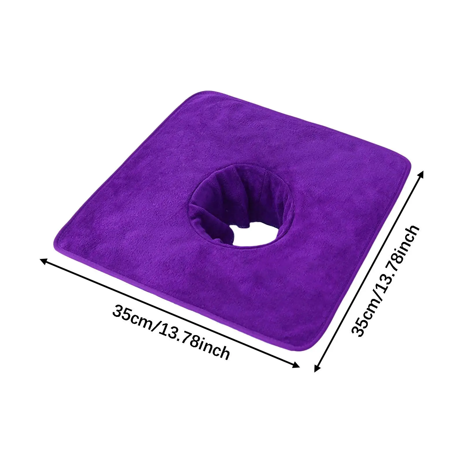 ผ้าเช็ดตัวสำหรับโต๊ะนวดพร้อมรูสำหรับใบหน้า ผ้าเช็ดหน้าดูดซับได้สำหรับร้านเสริมสวย