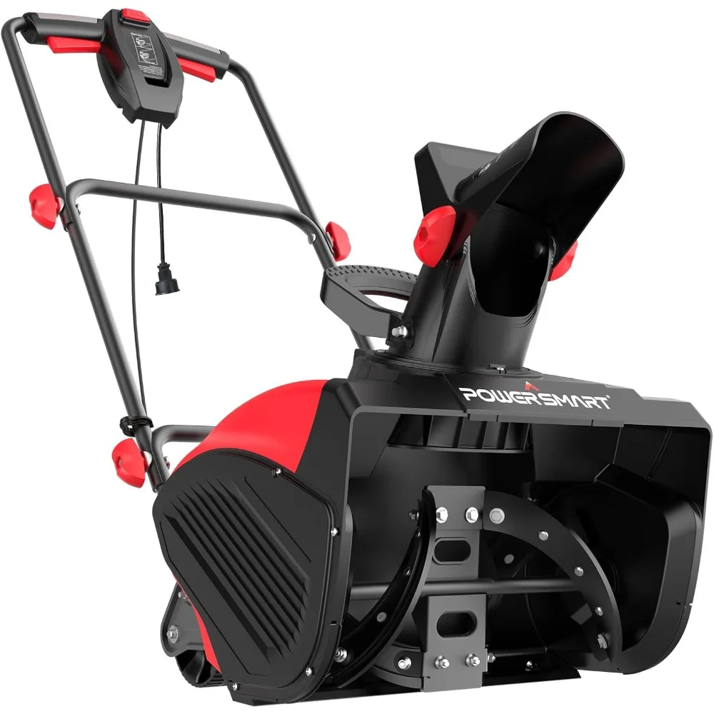 18-Inch Corded Snow Blower, Electric Snow Thrower with 15-Amp Motor, 30' Throwing Distance