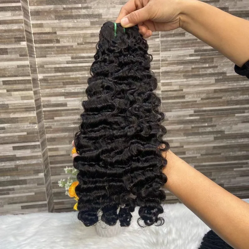 24 Zoll burmesisches gelocktes Echthaar-Bündel, natürliche Farbe, super doppelt gezogen, 1 Stück, dicke Enden, kein Haarausfall, für schwarze Frauen. – Detail 2