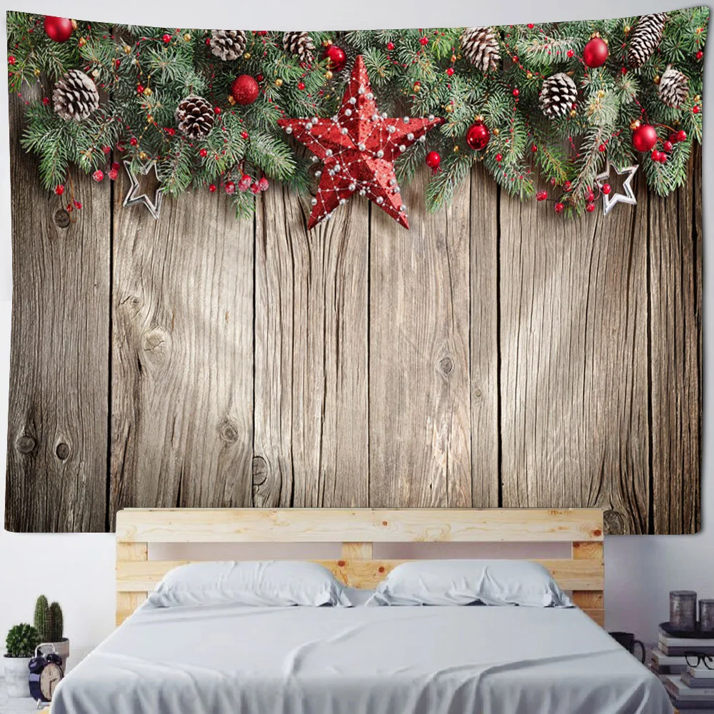Weihnachten Home Dekoration Poster Wandteppich Weihnachtsbaum Schneemann Weihnachtsgeschenk Schlafzimmer Schlafsaal Wand Hintergrund Tuch