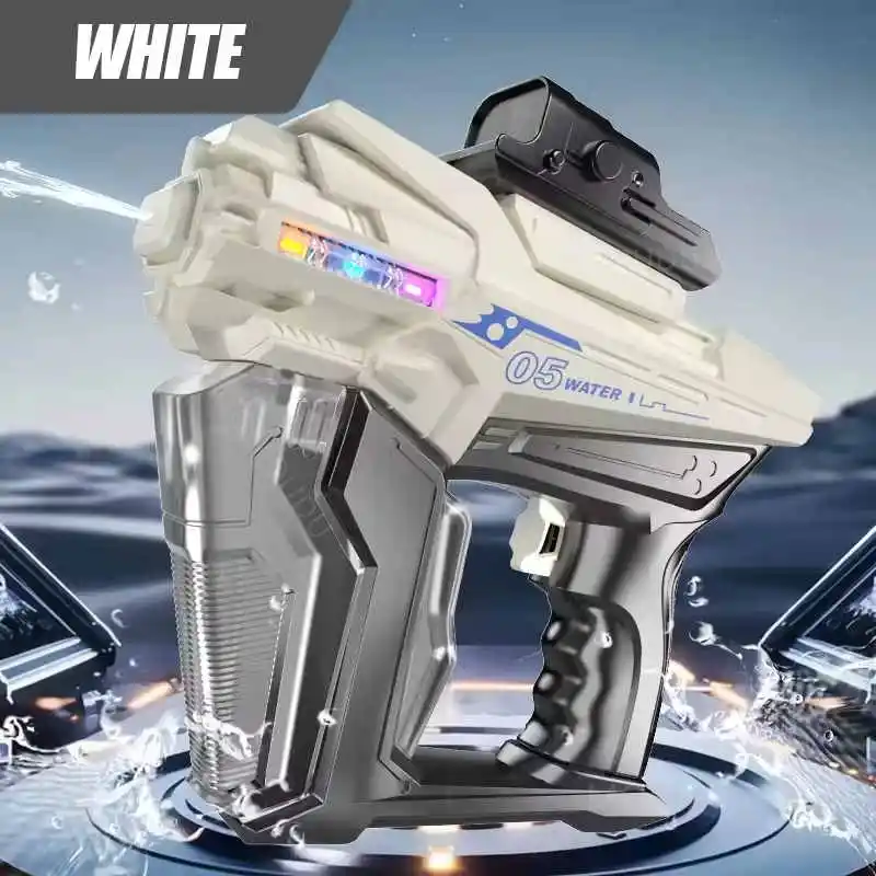 

Автоматический водяной пистолет с непрерывной стрельбой, механический, с подсветкой, высокого давления, пляжные игрушки для взрослых и мальчиков, подарки