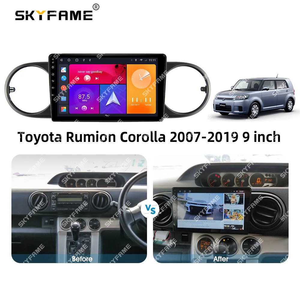 SKYFAME автомобильная рамка, адаптер для фасции, Android-радио, комплект панели для установки приборной панели для Toyota Rumion Corolla
