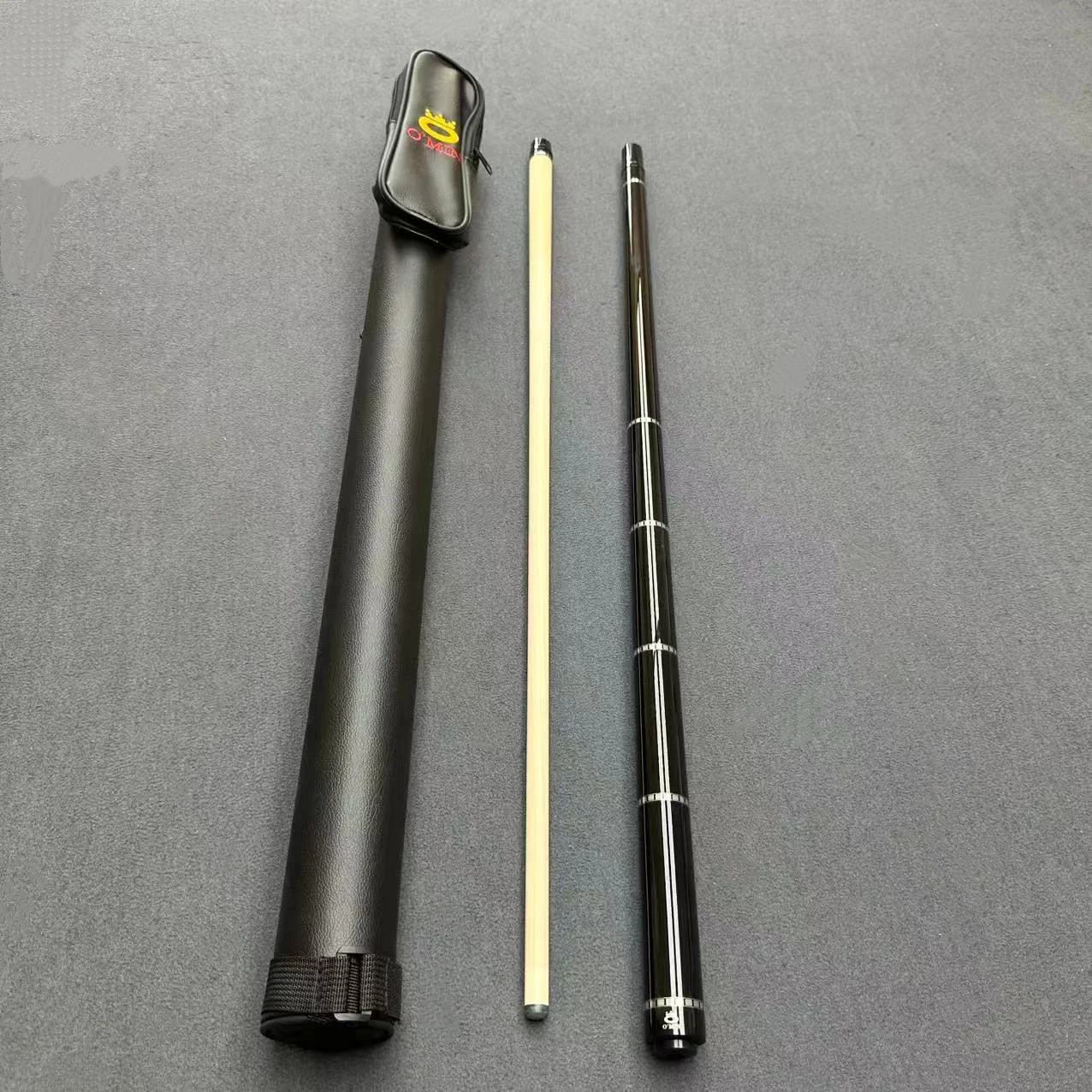 Omin 58 بوصة اليدوية تجمع جديلة 1/2 سبليت ألياف الكربون رمح الفولاذ المقاوم للصدأ المشتركة الأبنوس قبضة 12.75 مللي متر تلميح #6