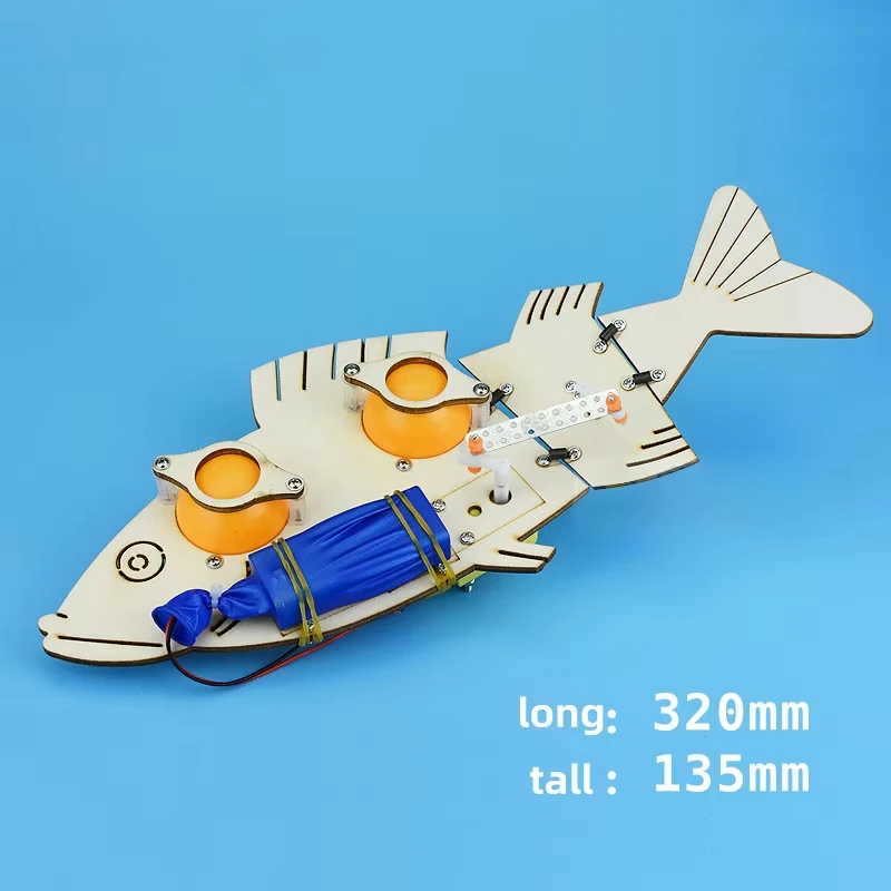 مجموعة تجارب علمية على شكل سمكة السباحة الكهربائية DIY - لعبة نموذجية تعليمية للأطفال لعبة مشروع هدية #6