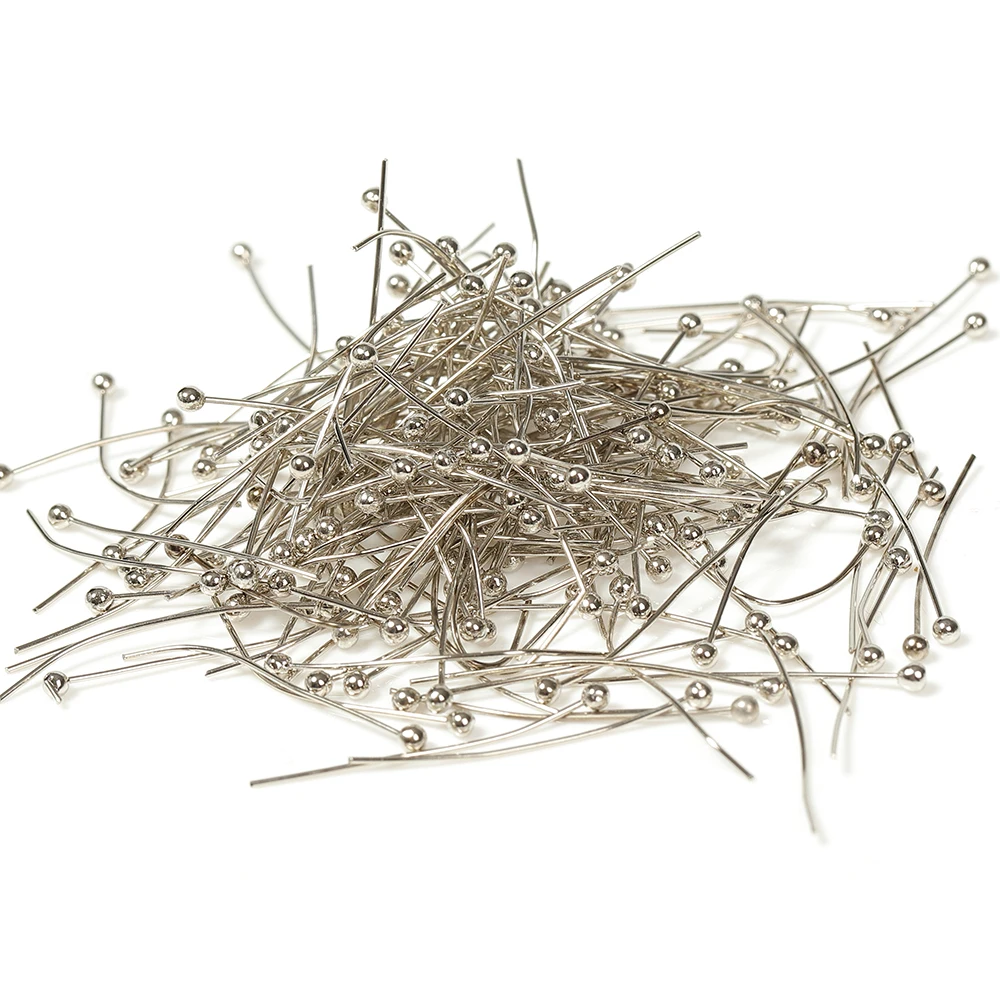 Wholsale 200pcs/lot 18 20 24 40 35 40 mm Bronze Metal Ball Head Pins for DIY Jewelry Making Head Pins Findings Pins Supplies