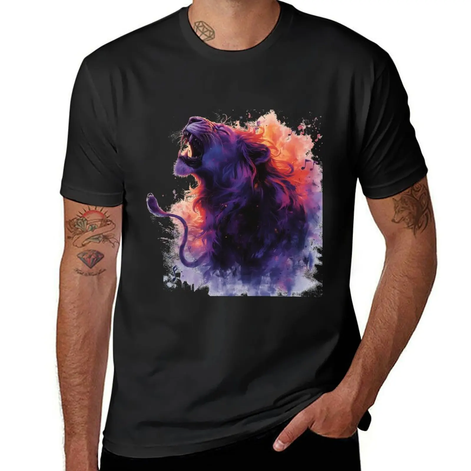 

Symphony of the Cosmic Manticore T-Shirt summer top plus size tops Aesthetic clothing oversized t shirt men